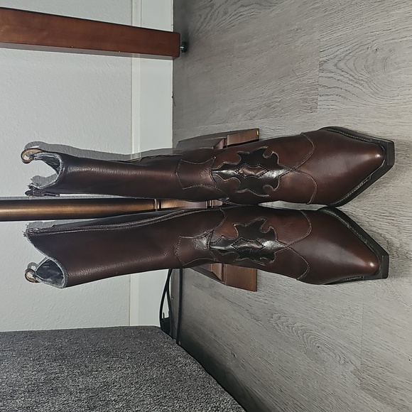 Bonanza Shoes - Brown Leather Western Boots size 8